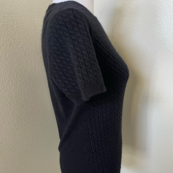 Alex Marie Size medium 100% Cashmere Black top - Picture 2 of 5
